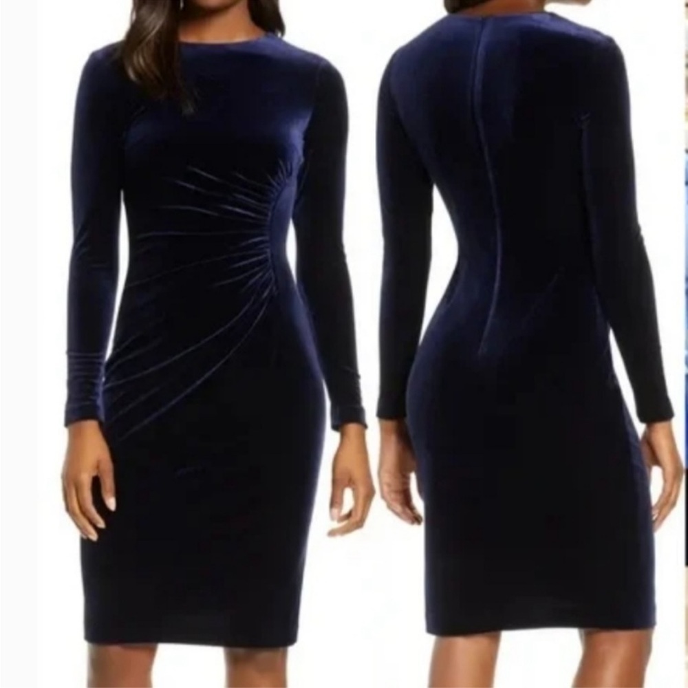*NEW* Harper Rose Navy Velvet Sheath Dress